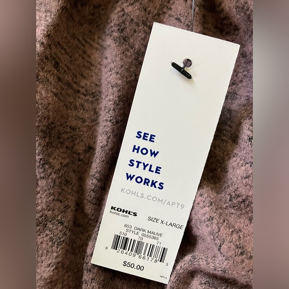 Apt 9 Long Sleeve Cowl Neck Dress XL - Picture 2 of 2